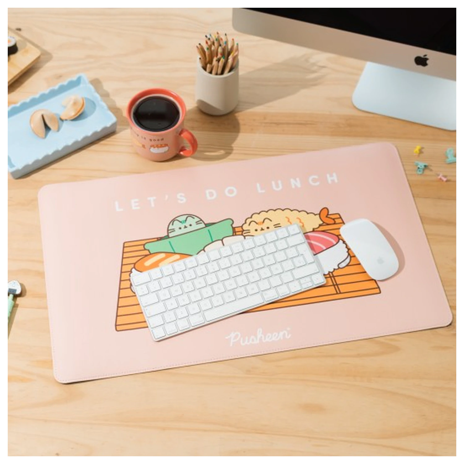 Pusheen Sushi Roll podložka pod myš na hranie produktová fotografia