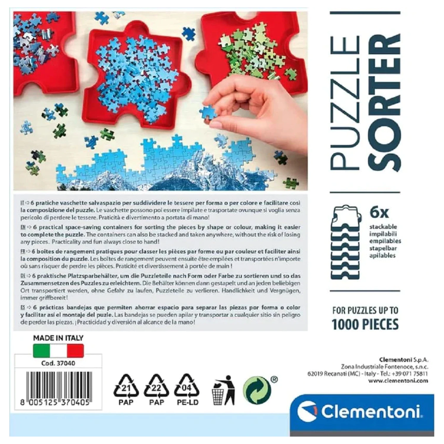 Triedič puzzle červený 6-dielny Clementoni produktová fotografia