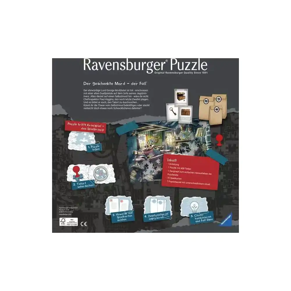 Puzzle X Crime Jigsaw Puzzle Der geschenkte Mord (408 dielikov) *German Version* produktová fotografia