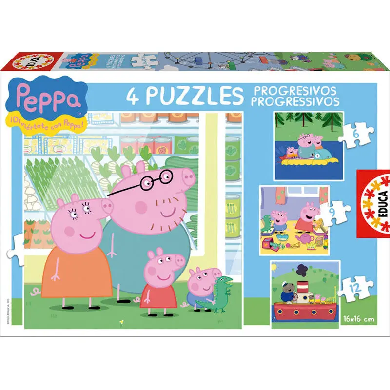 Peppa Pig Postupné puzzle 6-9-12-16 dielikov produktová fotografia