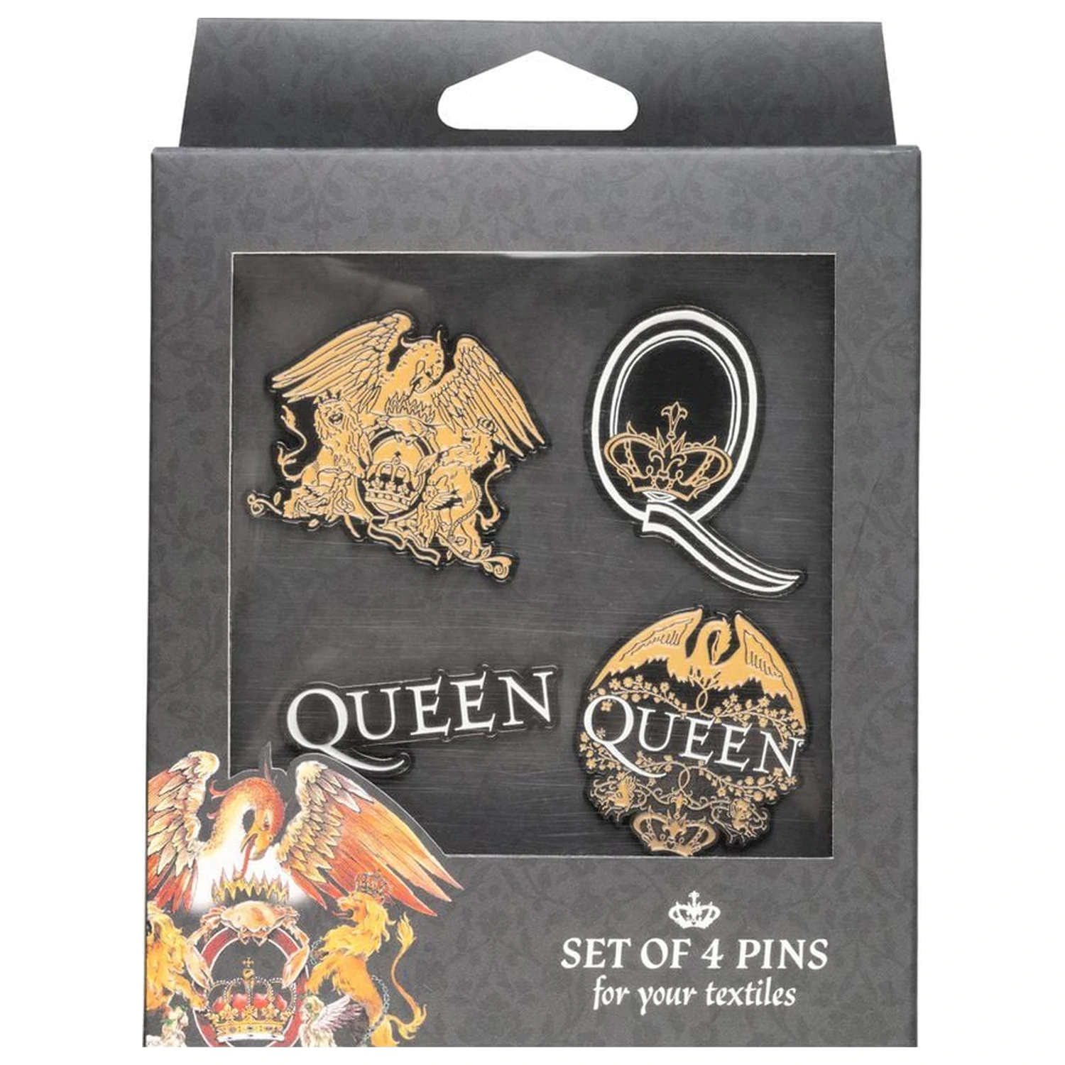 Queen sada 4 odznakov produktová fotografia