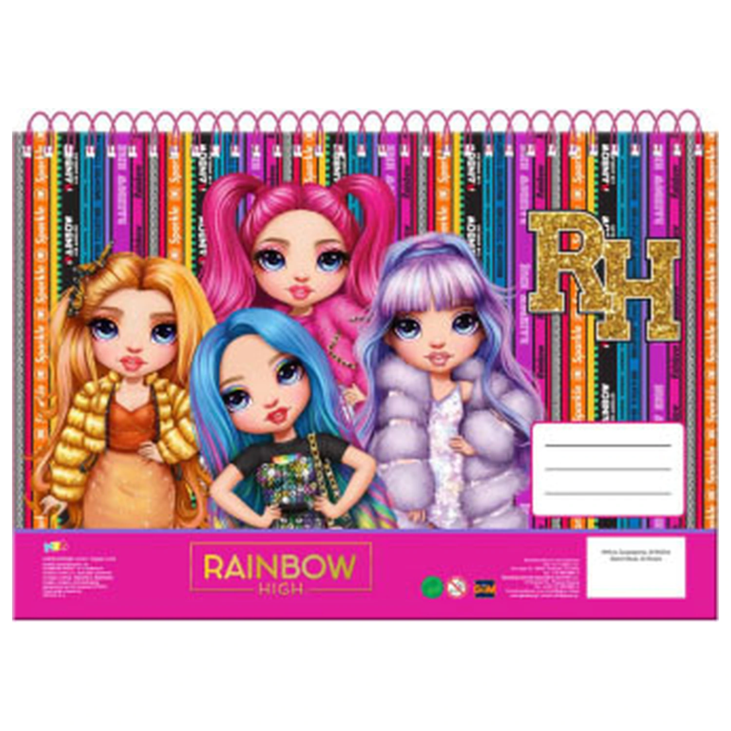 Rainbow High A/4 špirálový skicár, 30 listov produktová fotografia