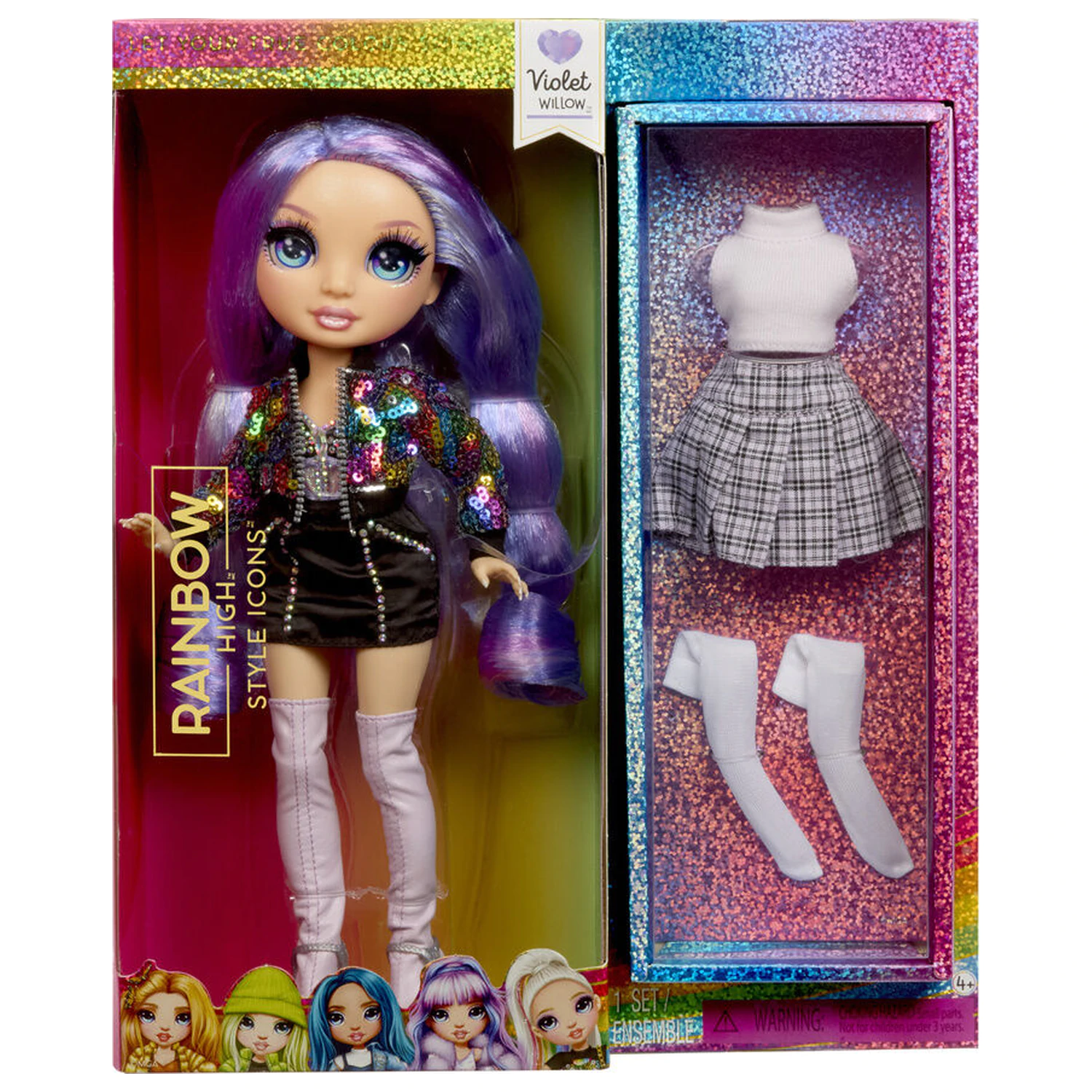 Rainbow High Style Icons Fashion Dolls bábika Violet produktová fotografia