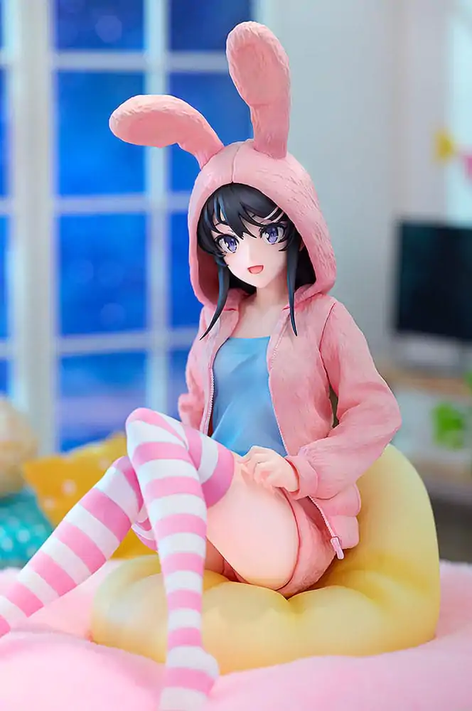 Rascal Does Not Dream of a Knapsack Kid PVC socha 1/7 Mai Sakurajima Hoodie Look Rabbit Ears Ver. Popular Edition 18 cm produktová fotografia