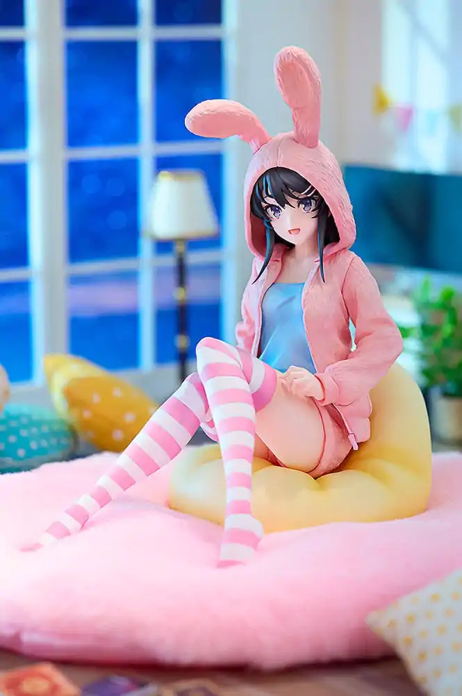 Rascal Does Not Dream of a Knapsack Kid PVC socha 1/7 Mai Sakurajima Hoodie Look Rabbit Ears Ver. Popular Edition 18 cm produktová fotografia