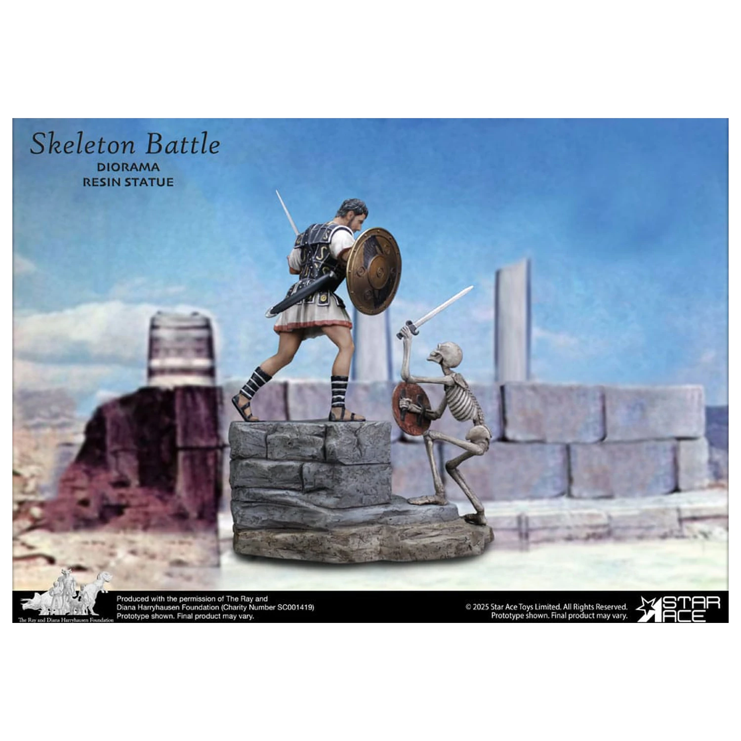 Ray Harryhausen Diorama 1/8 Scéna kostrovej bitky 30 cm produktová fotografia