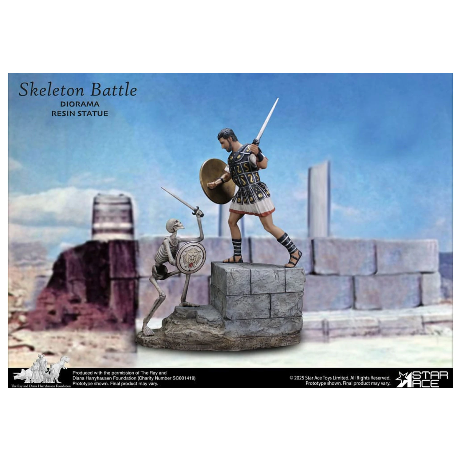 Ray Harryhausen Diorama 1/8 Scéna kostrovej bitky 30 cm produktová fotografia
