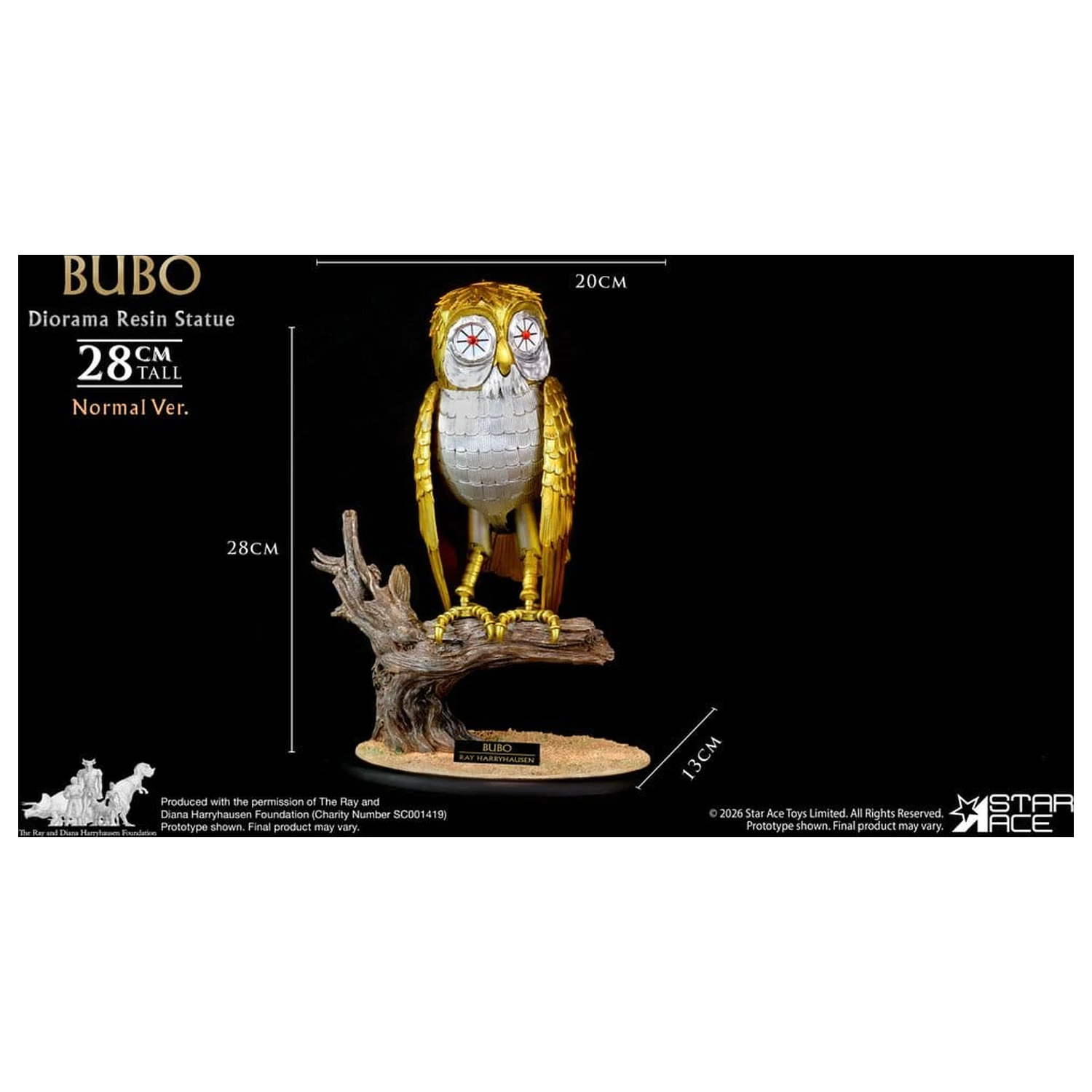 Ray Harryhausens Dioráma Živicová Socha Bubo Normal Ver. 28 cm produktová fotografia