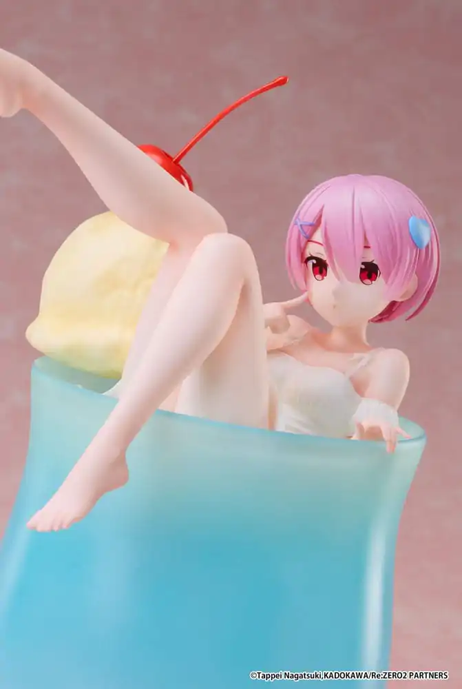 Re:Zero Starting Life in another World PVC Socha 1/7 Ram Cream Soda Ver. 21 cm produktová fotografia