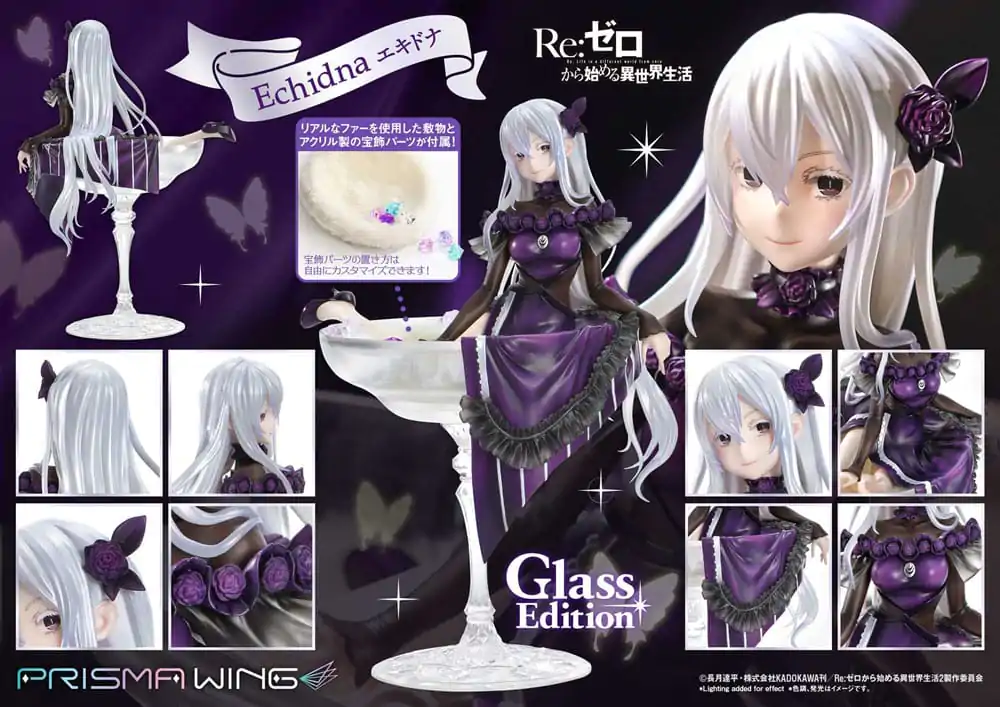 Re:ZERO Starting Life in Another World Prisma Wing PVC figúrka 1/7 Echidna üvegkiadás 24 cm termékfotó