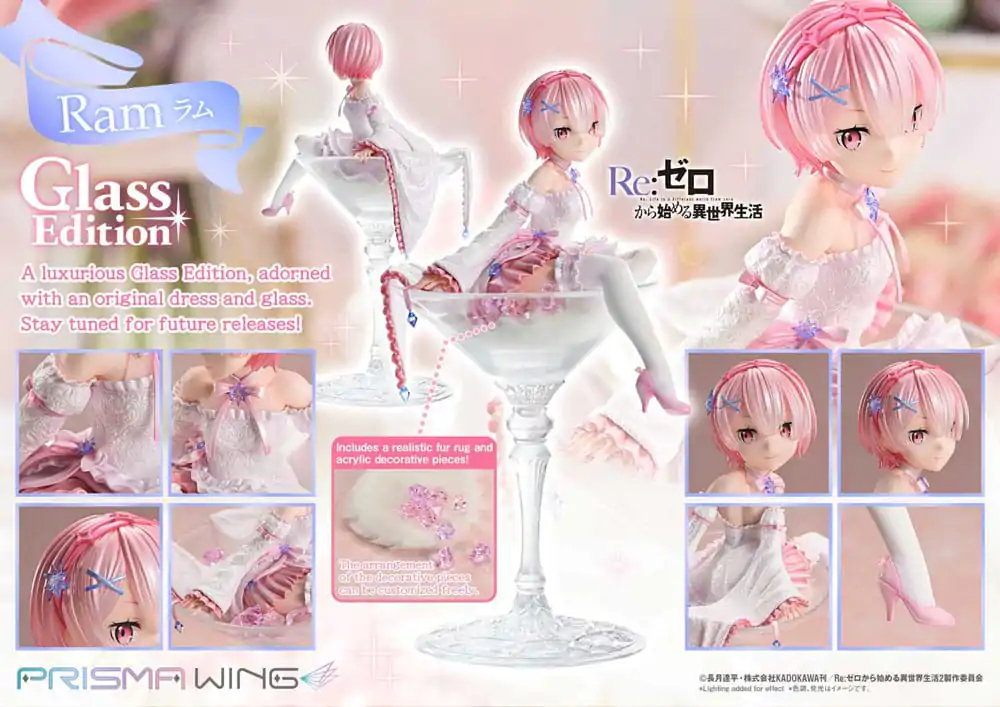 Re:ZERO Starting Life in Another World Prisma Wing PVC socha 1/7 Ram Glass Edition 24 cm produktová fotografia