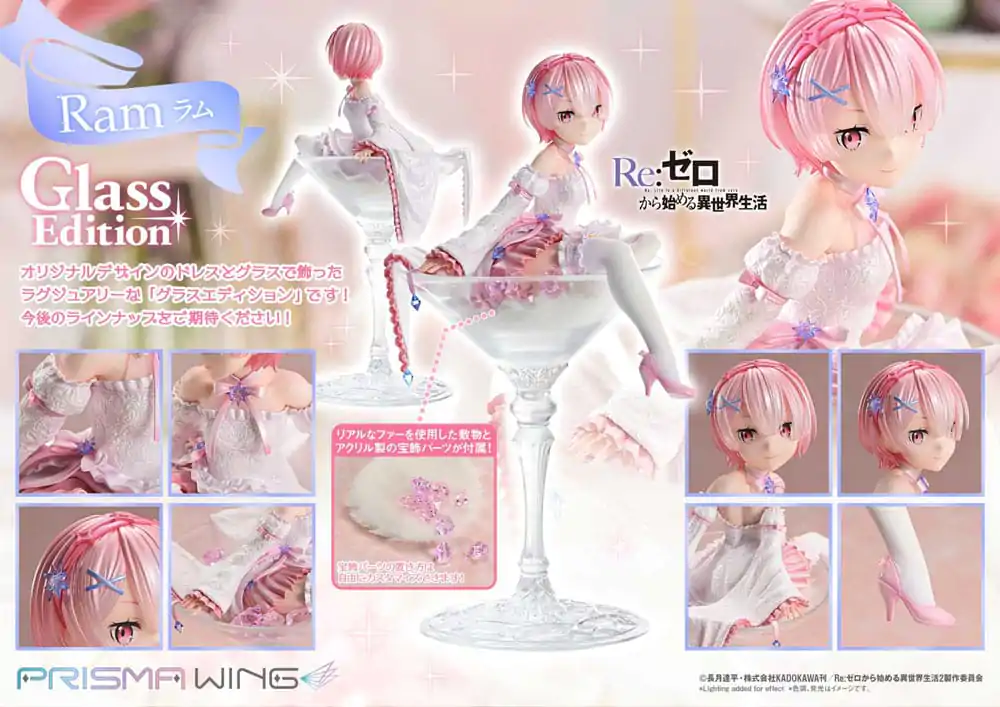 Re:ZERO Starting Life in Another World Prisma Wing PVC socha 1/7 Ram Glass Edition 24 cm produktová fotografia