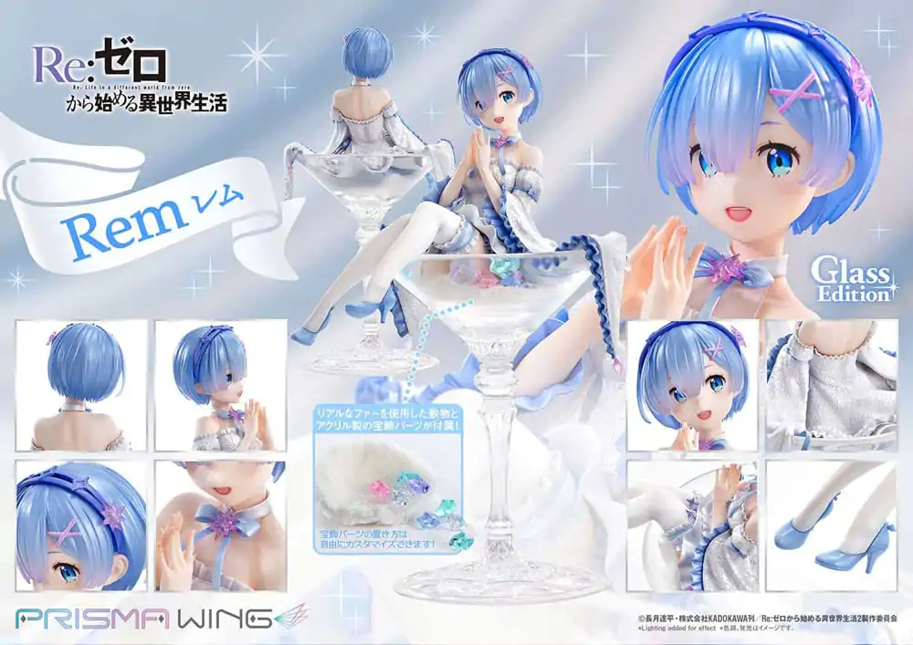 Re:Zero - Starting Life in Another World Prisma Wing PVC Socha figúrka 1/7 Rem Glass Edition 23 cm termékfotó