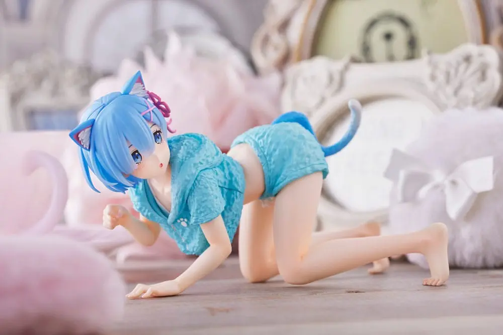 Re:Zero - Starting Life in Another World PVC Soška Rem Cat Roomwear Version produktová fotografia