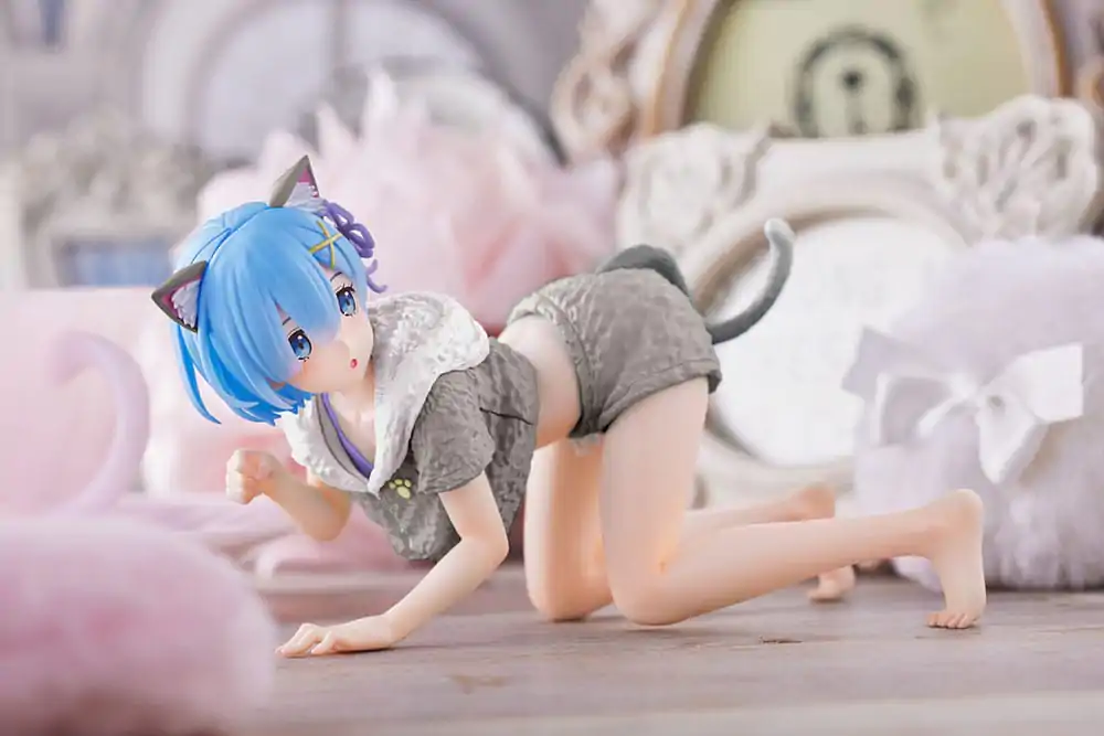 Re:Zero - Starting Life in Another World PVC Soška Rem Cat Roomwear Version Renewal Edition produktová fotografia