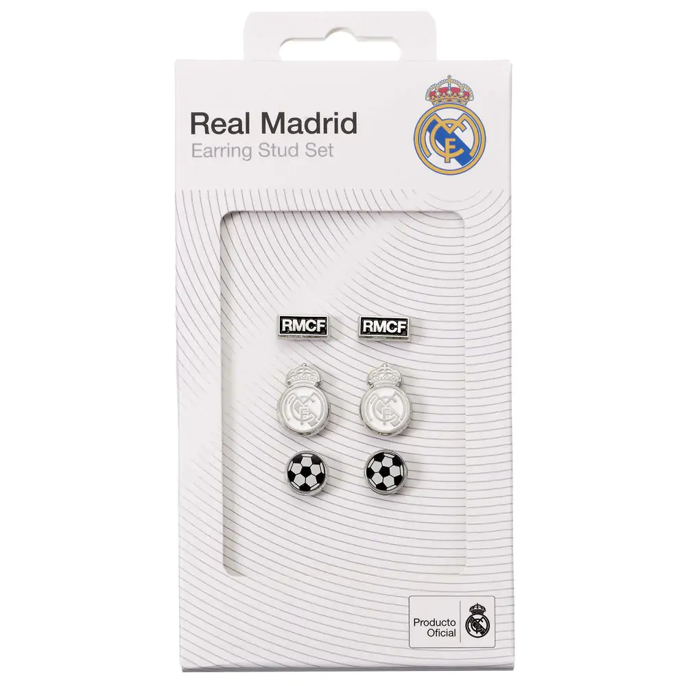 Real Madrid sada 3 párov náušníc produktová fotografia
