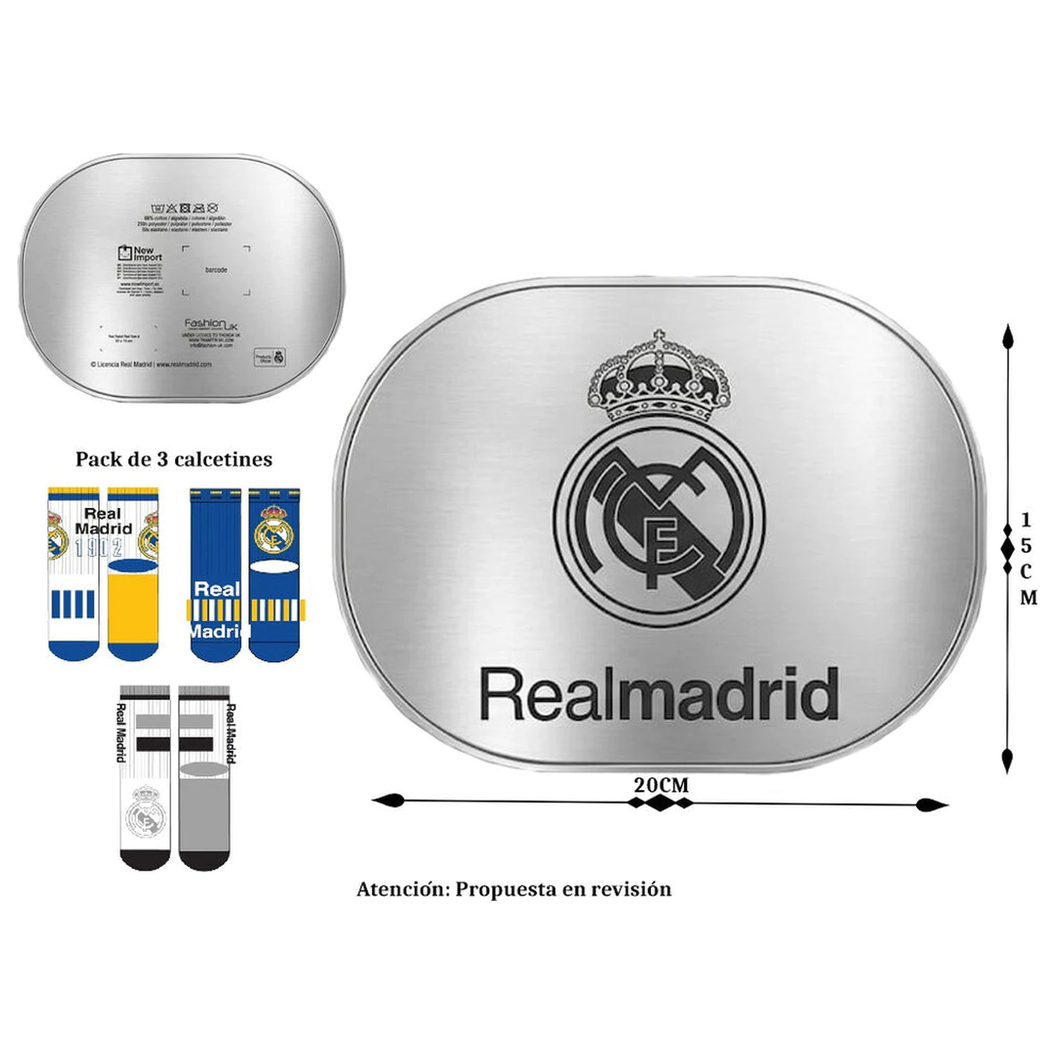 Real Madrid balenie 3 ponožiek produktová fotografia