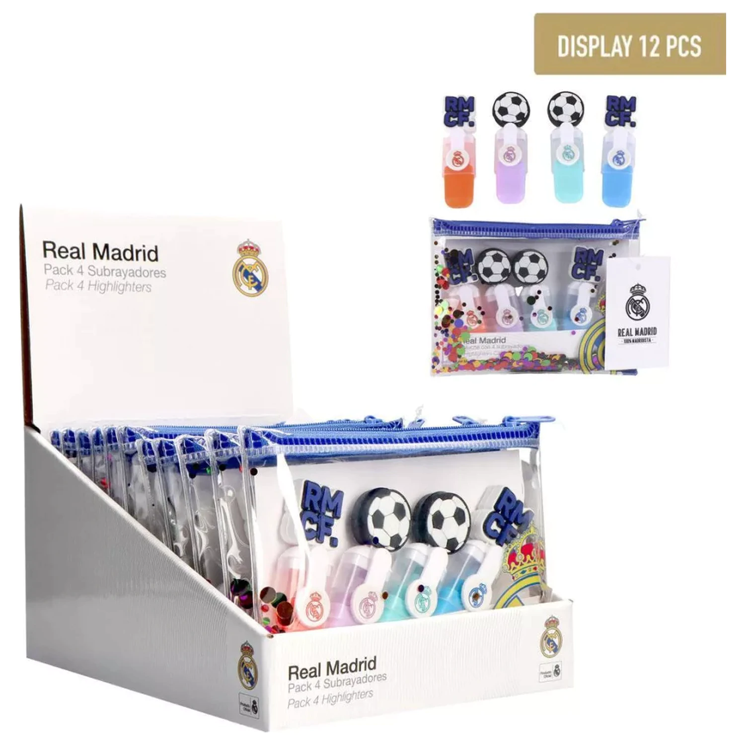 Real Madrid Ball Mini Sada zvýrazňovačov 4 ks produktová fotografia