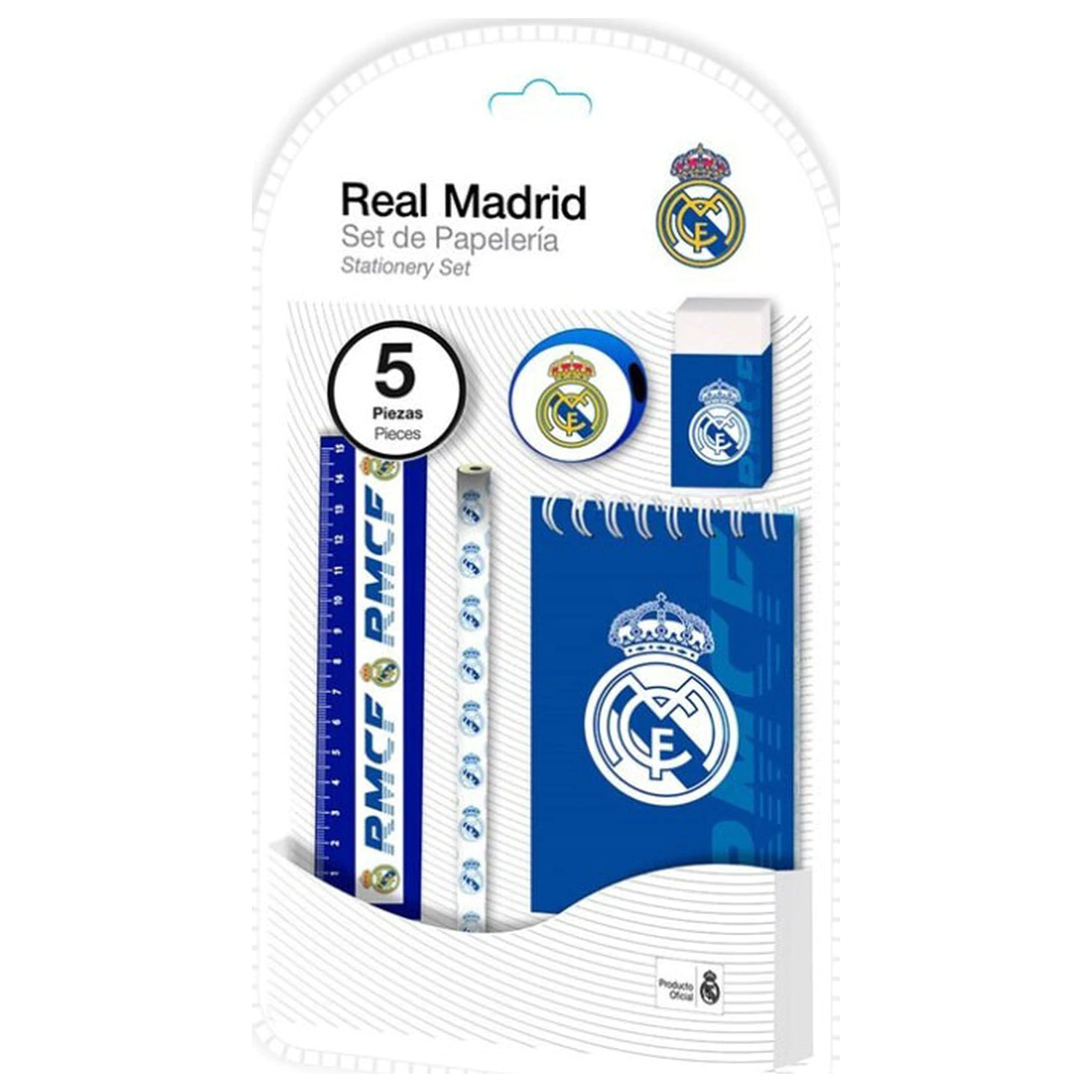 Real Madrid Emblem súprava písacích potrieb, 5-dielna produktová fotografia