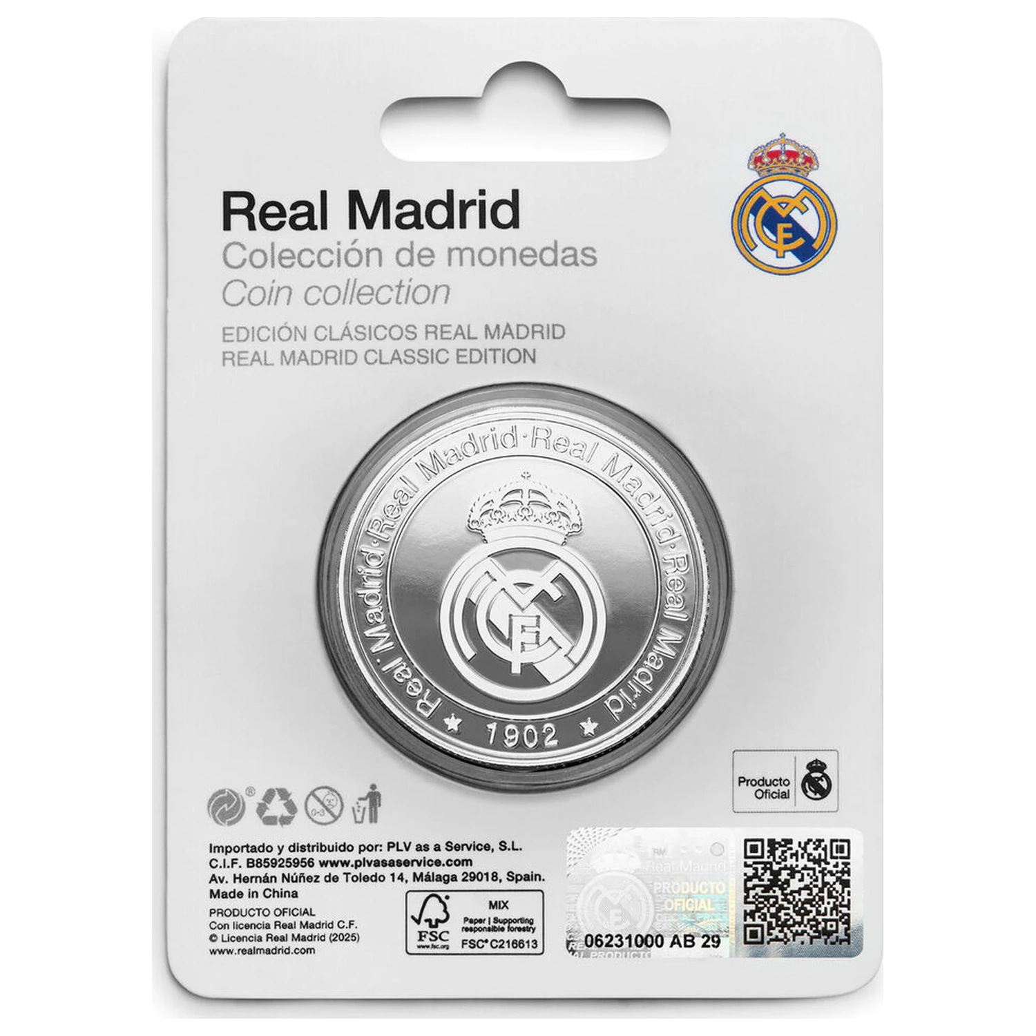 Real Madrid Hala Madrid pamätná minca produktová fotografia