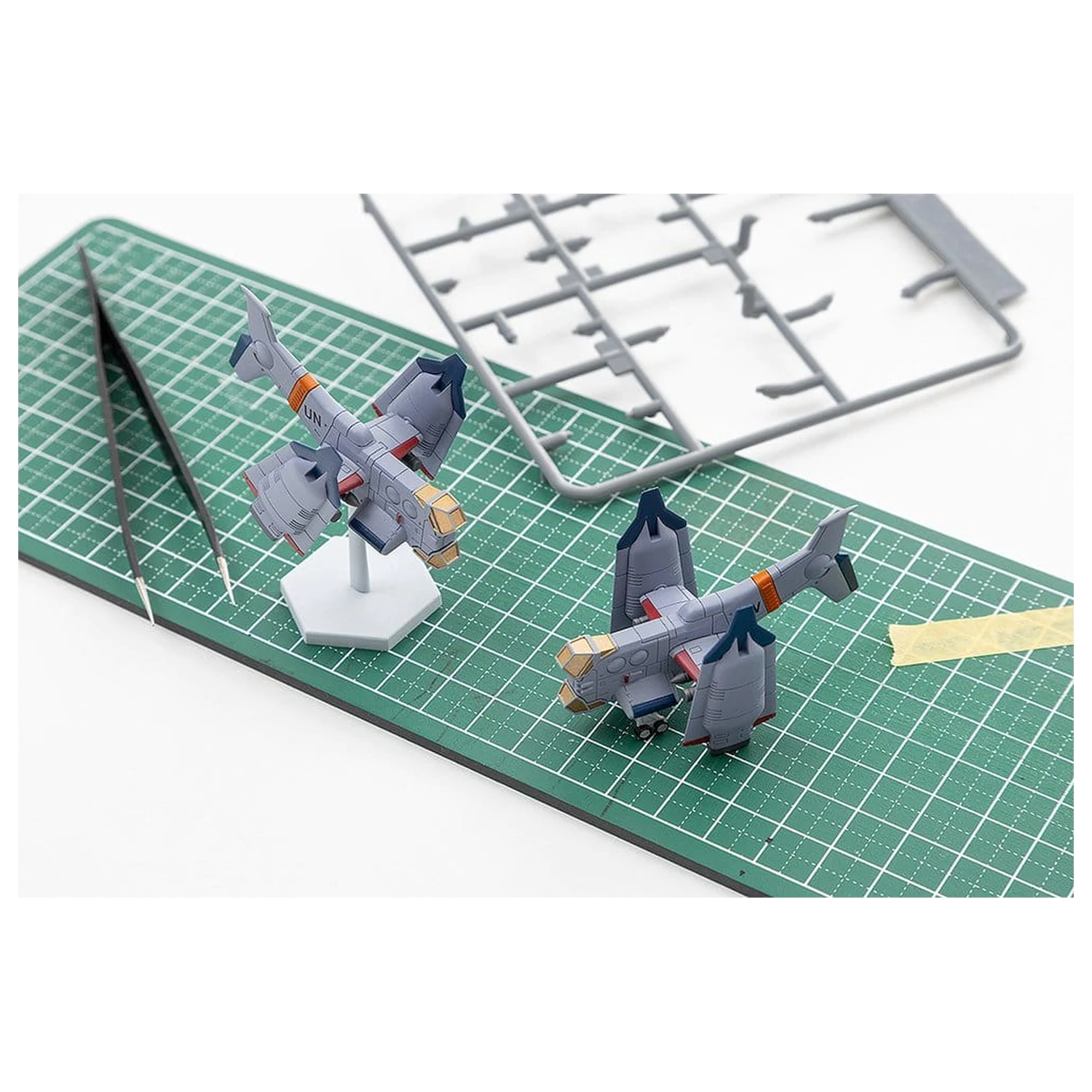 Rebuild of Evangelion SYUTO Tiny Scale Plastic Model Kit UNAF Close Air Support VTOL Aircraft YAGR-3B 5 cm produktová fotografia