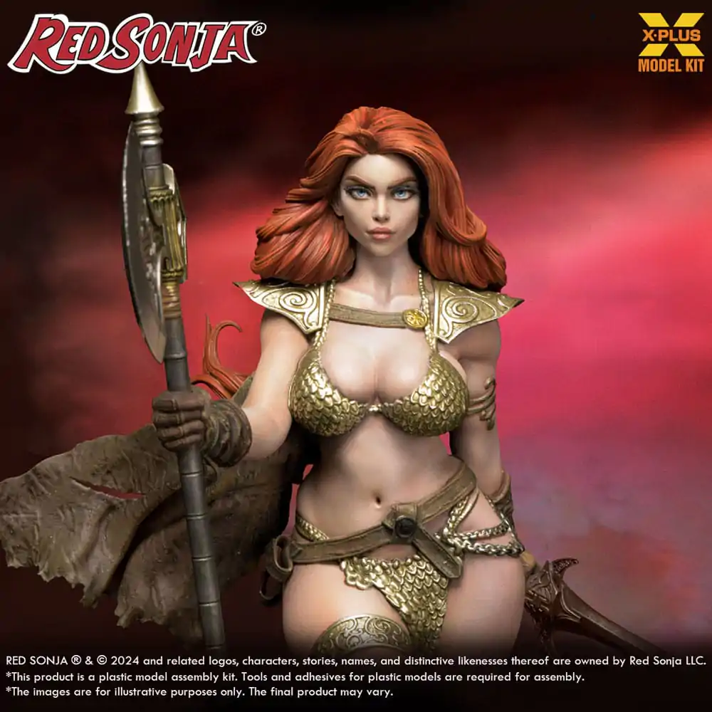 Red Sonja Plastová Modelová Stavebnica 1/8 Red Sonja 27 cm termékfotó