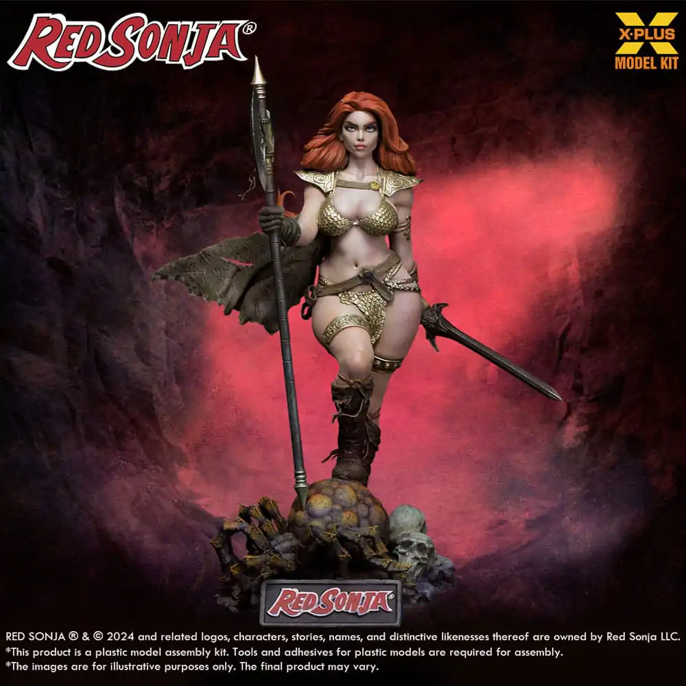 Red Sonja Plastová Modelová Stavebnica 1/8 Red Sonja 27 cm termékfotó