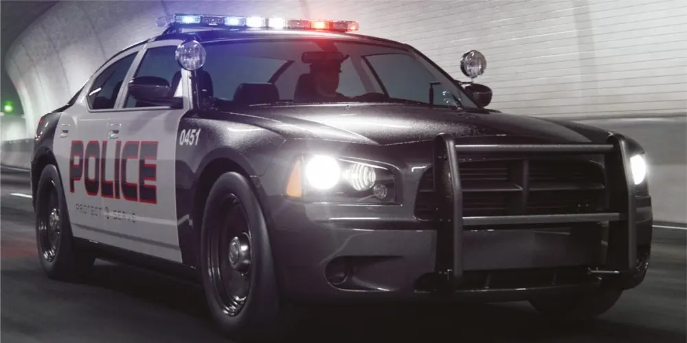Policajné auto, osuška, plážová osuška 70*140 cm produktová fotografia