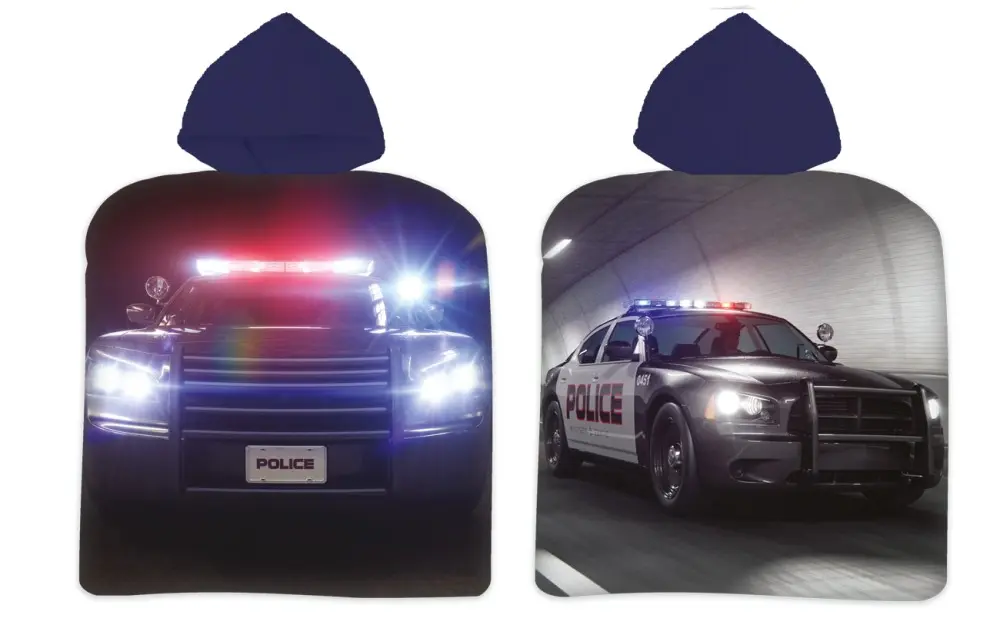 Osuška pončo Police Car Beach Towel 50*100cm produktová fotografia