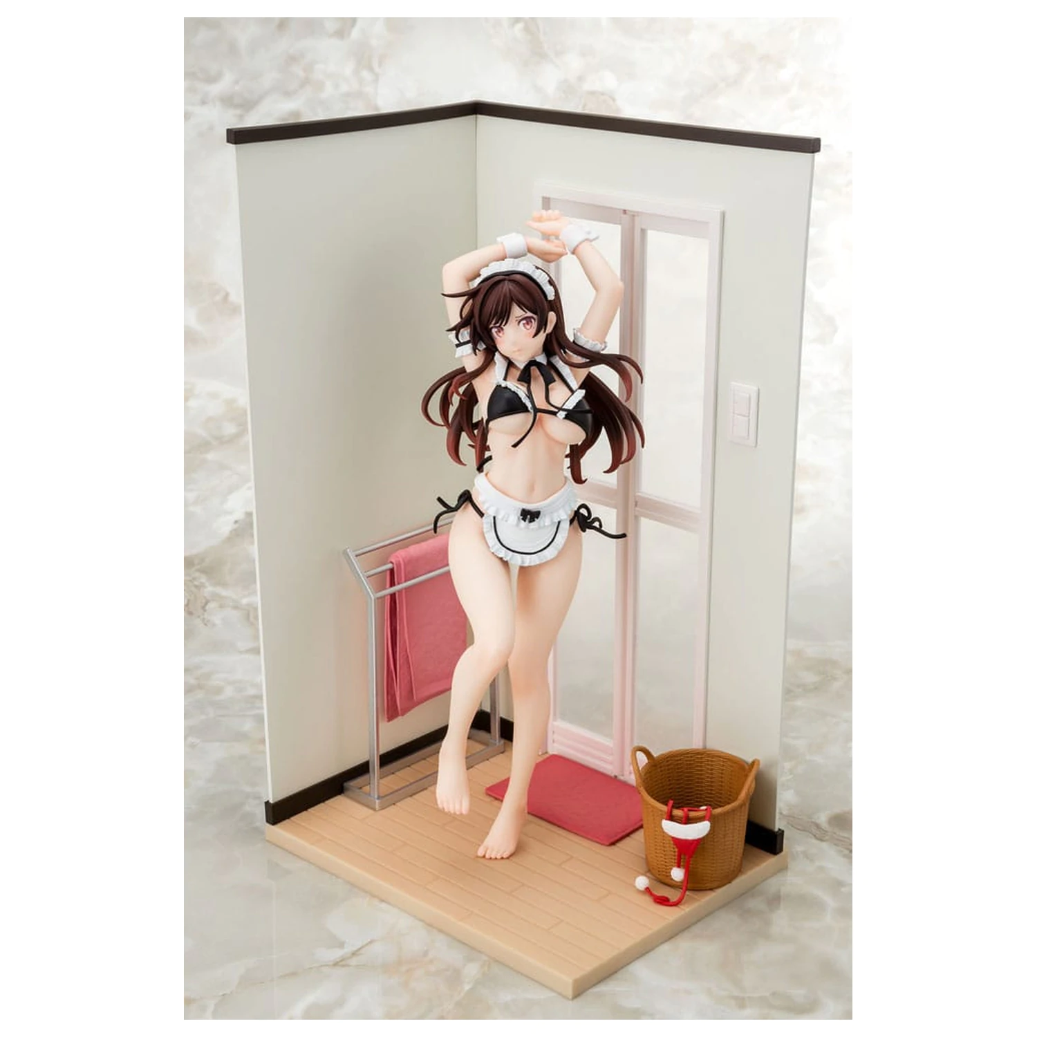 Rent-A-Girlfriend PVC Socha 1/6 Chizuru Mizuhara Maid Bikini ni Okigae 30 cm produktová fotografia