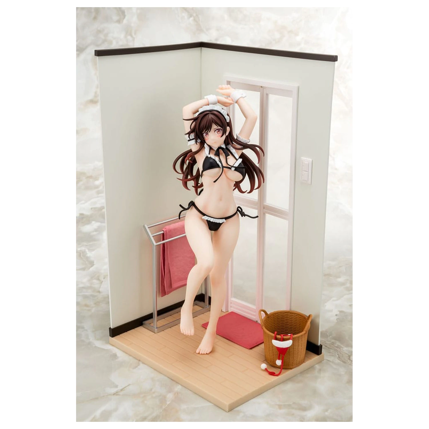 Rent-A-Girlfriend PVC Socha 1/6 Chizuru Mizuhara Maid Bikini ni Okigae 30 cm produktová fotografia