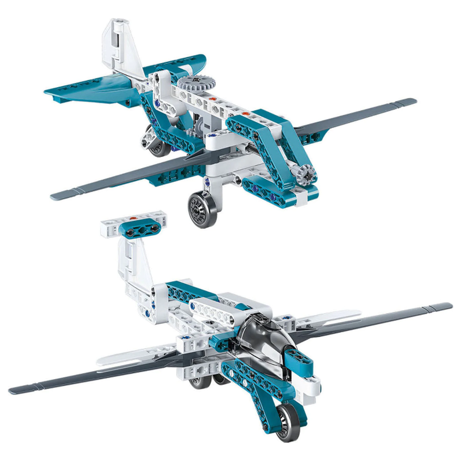 Mechanika lietadiel a helikoptér, stavebná hračka 10 v 1 produktová fotografia
