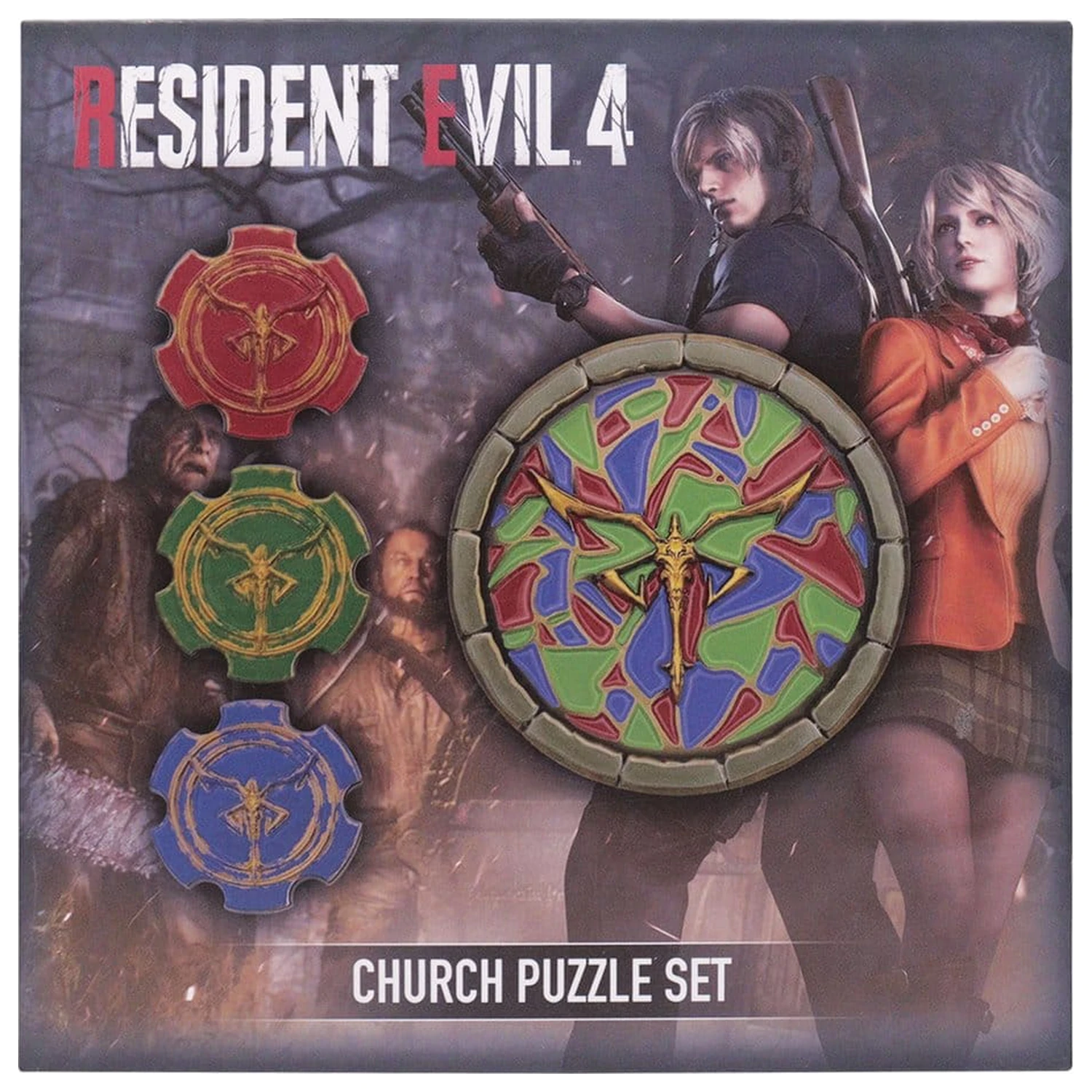 Resident Evil 4 Replika Kostolná Súprava Medailónov z Puzzle produktová fotografia