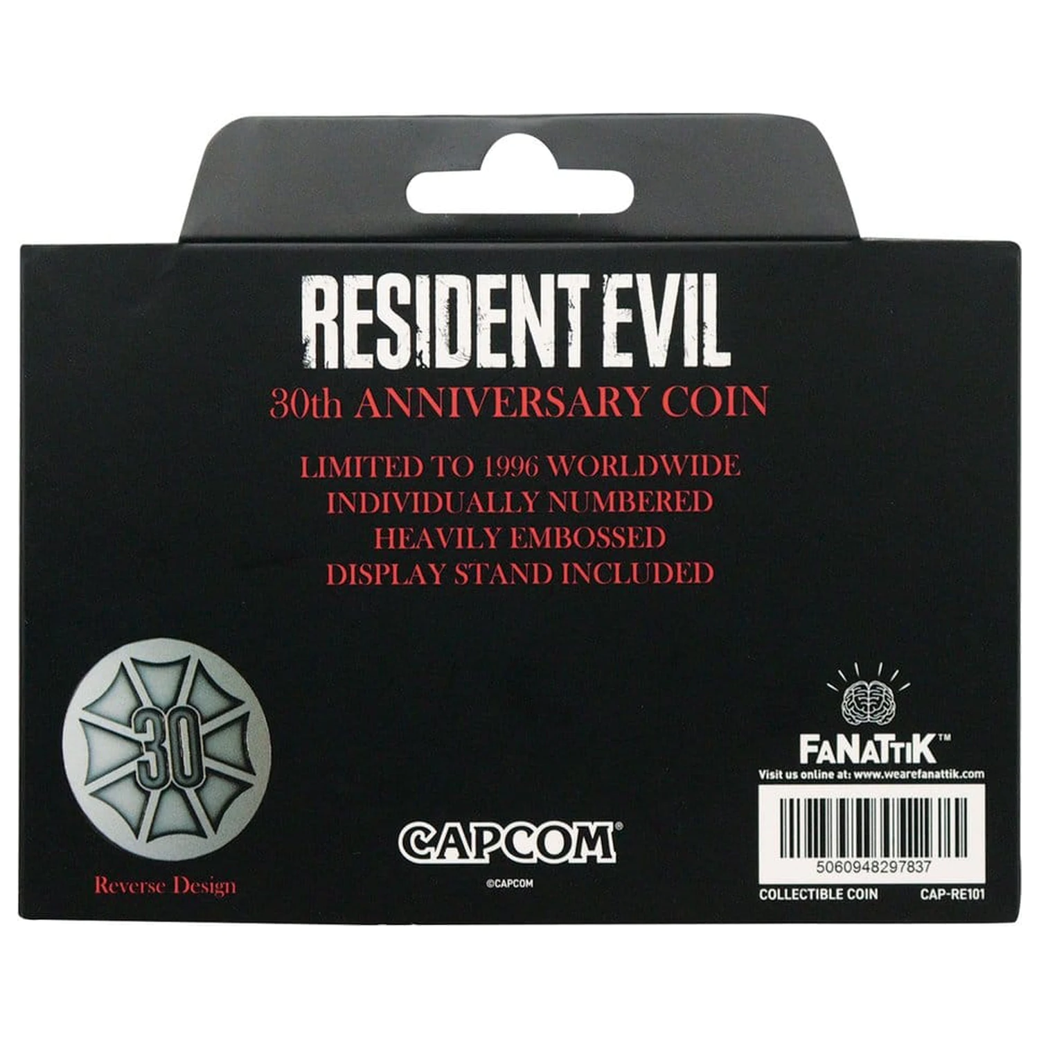 Resident Evil Zberateľská minca 30. výročie produktová fotografia