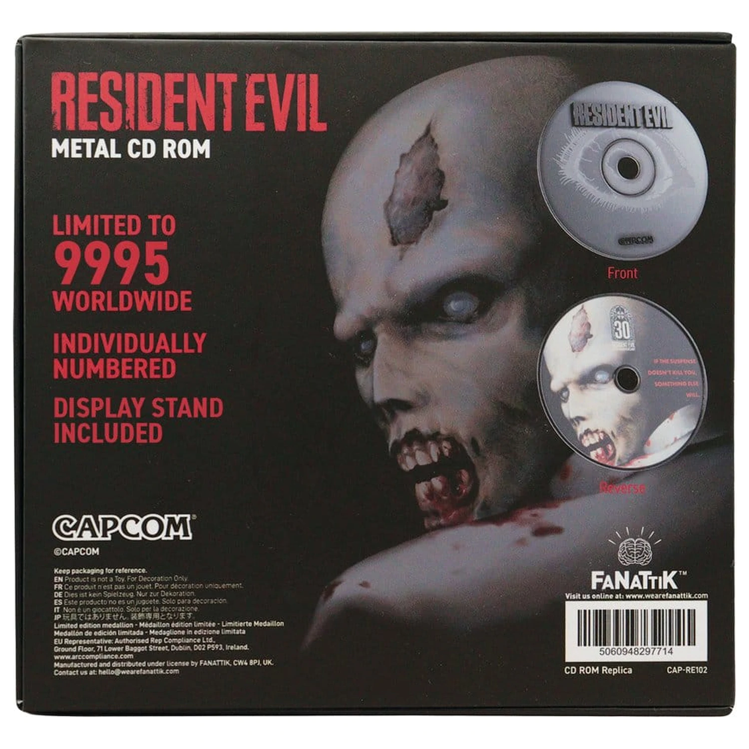 Resident Evil replika CD-ROM 30th Anniversary limitovaná edícia 11 cm produktová fotografia