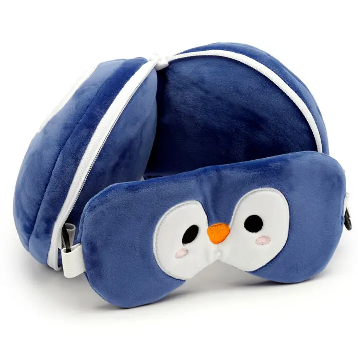Relaxeazzz Adoramals Penguin cestovný vankúš a maska na oči produktová fotografia