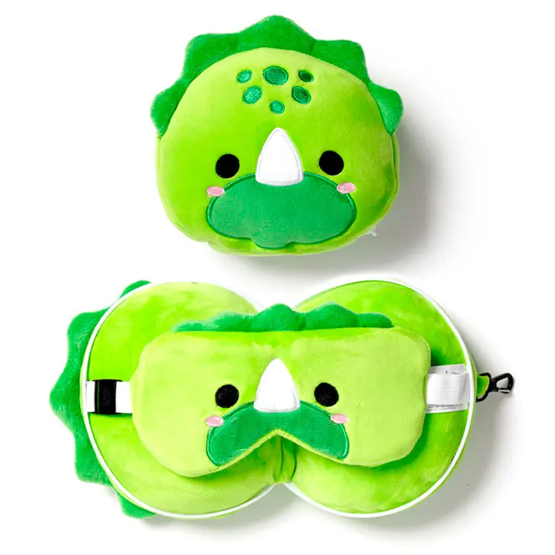 Relaxeazzz Dinosaurus cestovný vankúš a maska na oči produktová fotografia