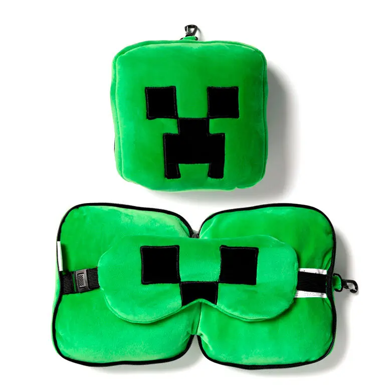 Relaxeazzz Minecraft Creeper vankúš na cestovanie a maska na oči termékfotó