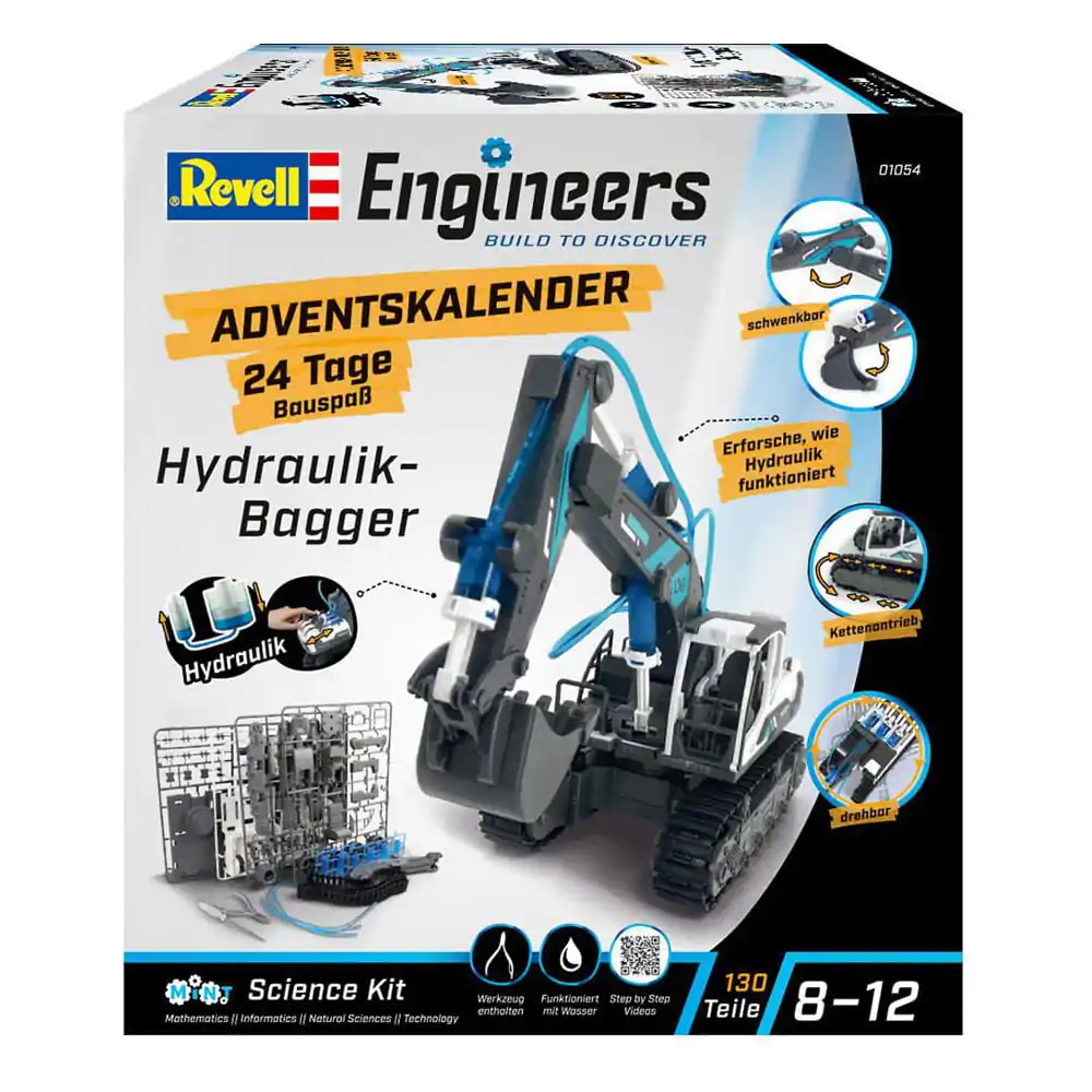 Revell Engineers Advent Calendar hydraulický model rýpadla kit produktová fotografia