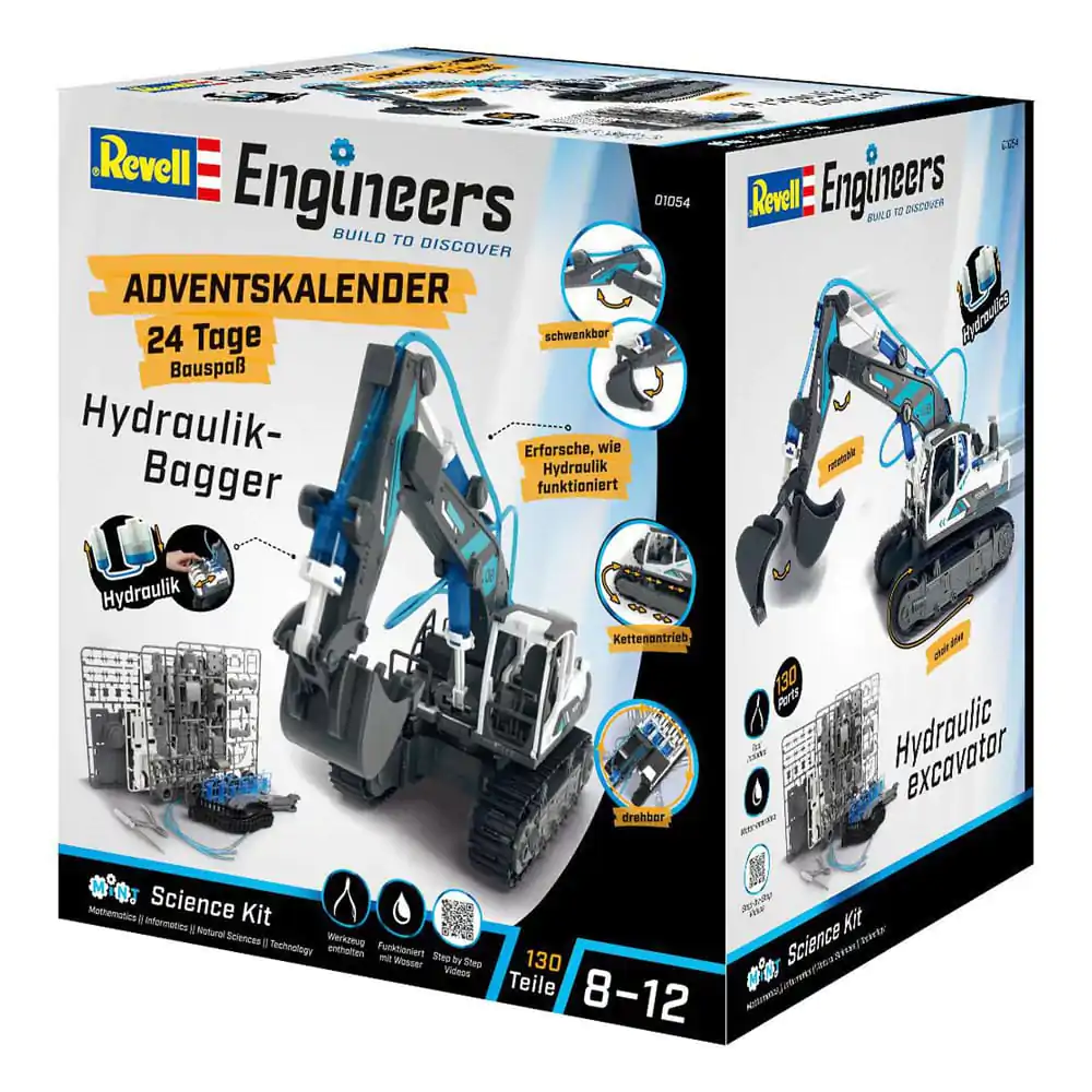 Revell Engineers Advent Calendar hydraulický model rýpadla kit produktová fotografia