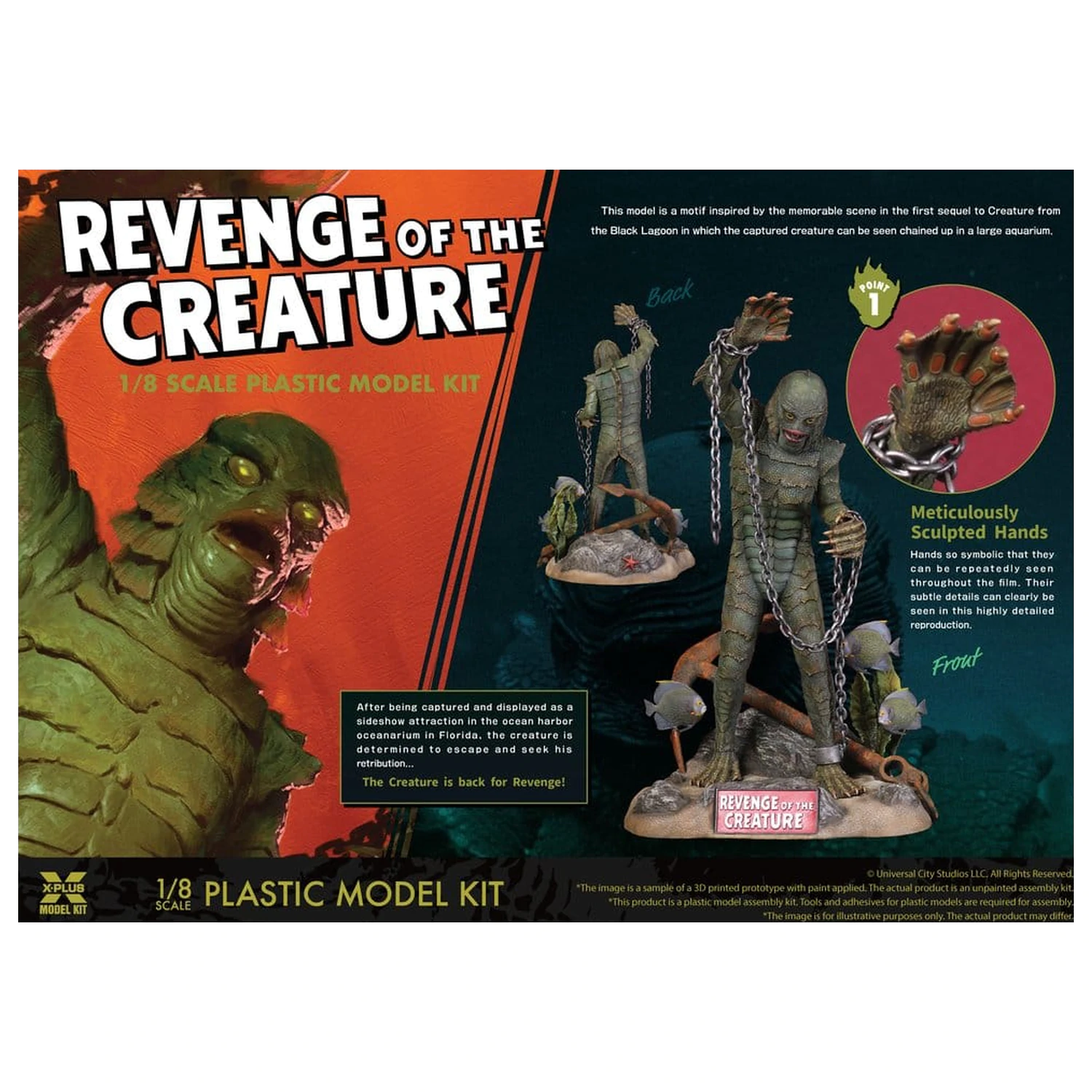 Revenge of the Creature plastový model kit 1/8 Revenge of the Creature 28 cm (Reprodukcia) produktová fotografia