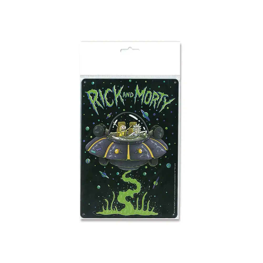 Plechová tabuľa Rick & Morty Spaceship 15 x 21 cm termékfotó