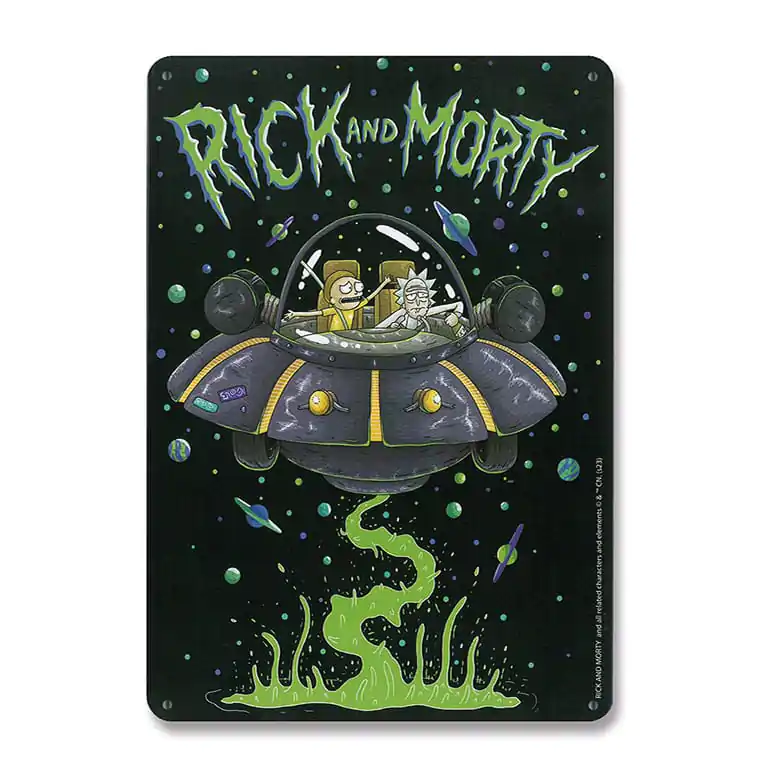 Plechová tabuľa Rick & Morty Spaceship 15 x 21 cm termékfotó