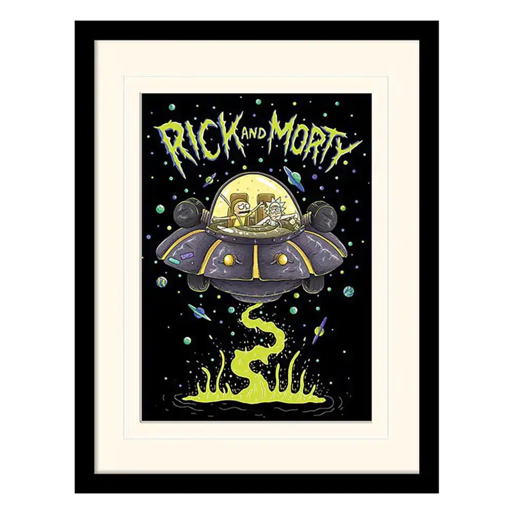 Rick and Morty Zberateľská Tlač Zarámovaný Plagát Ufo (biele pozadie) produktová fotografia