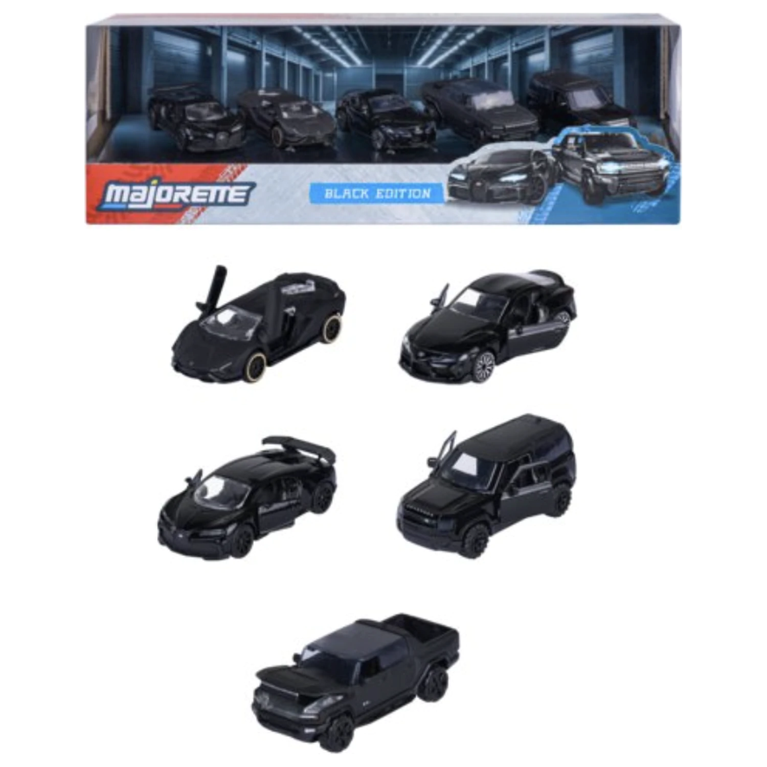 RIDE COOL Black Edition balenie 5 miniatúrnych áut 1:64 produktová fotografia