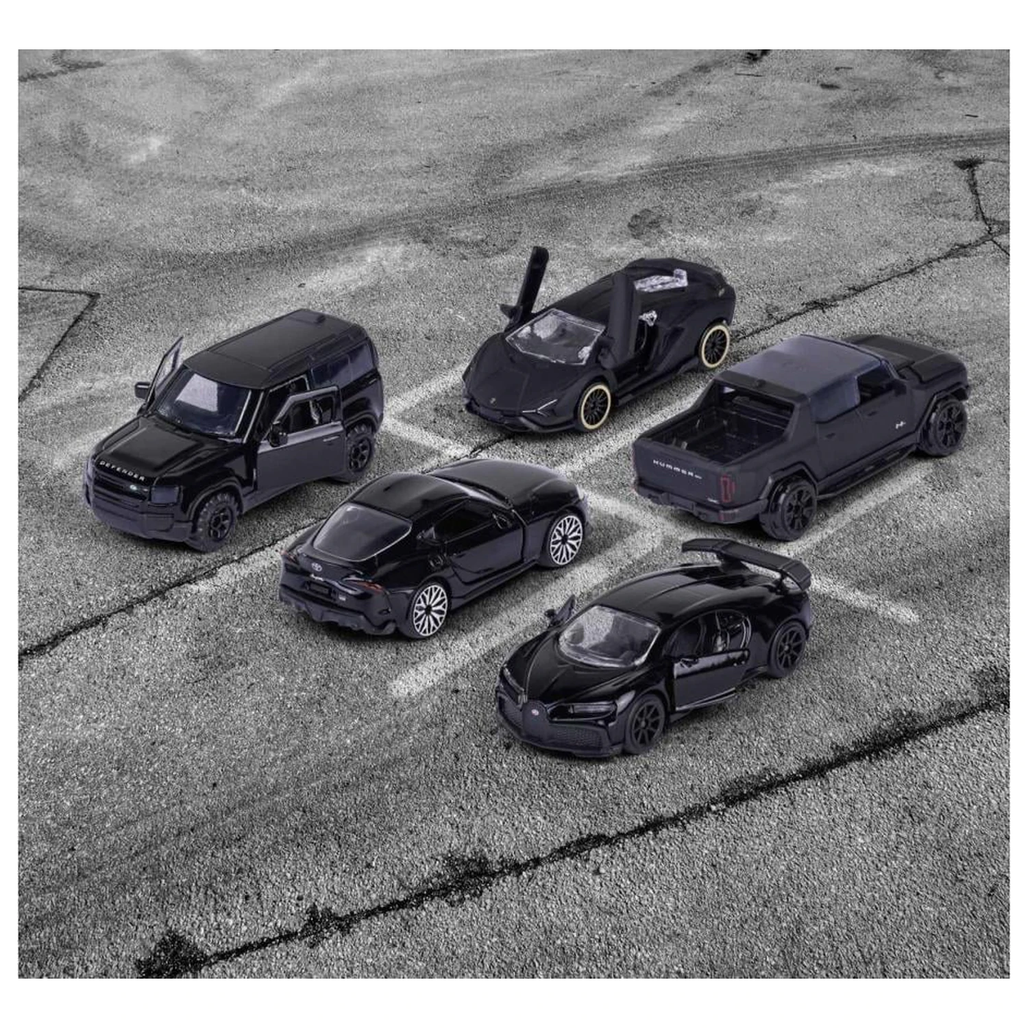 RIDE COOL Black Edition balenie 5 miniatúrnych áut 1:64 produktová fotografia