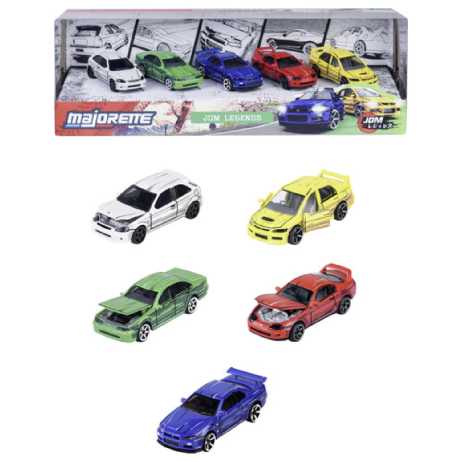 RIDE Wild JDM Legends balenie 5 miniatúrnych áut 1:64 produktová fotografia