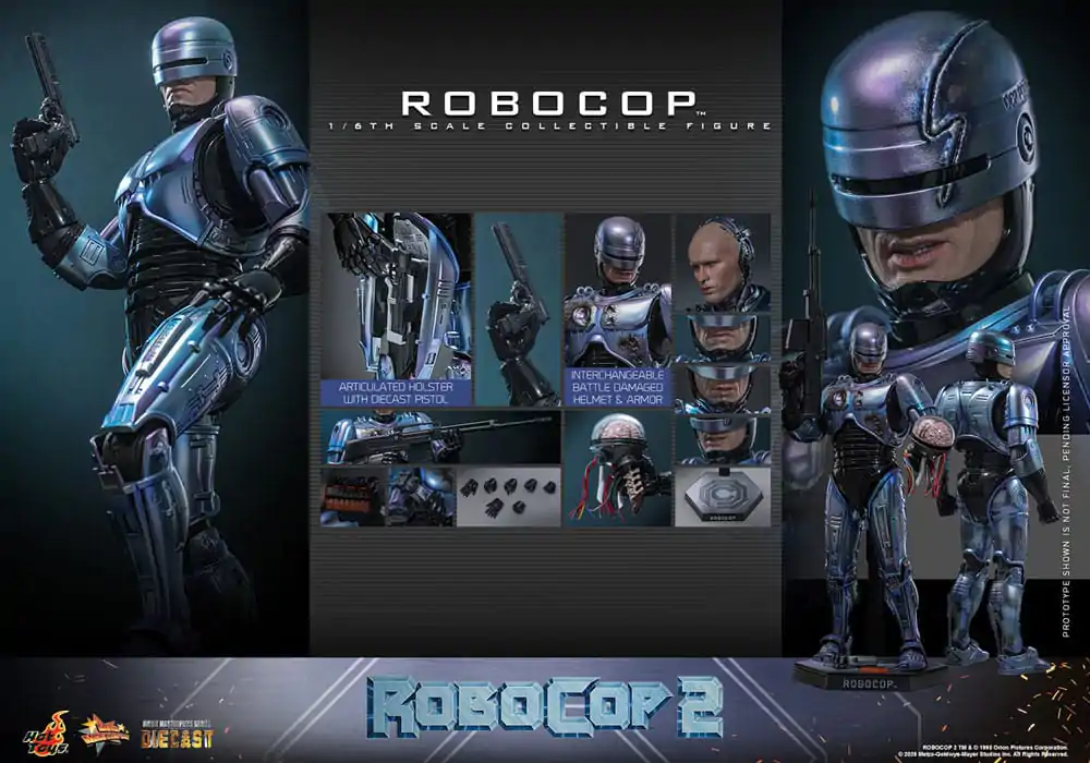 RoboCop 2 Movie Masterpiece Diecast akčná figúrka 1/6 RoboCop 30 cm produktová fotografia