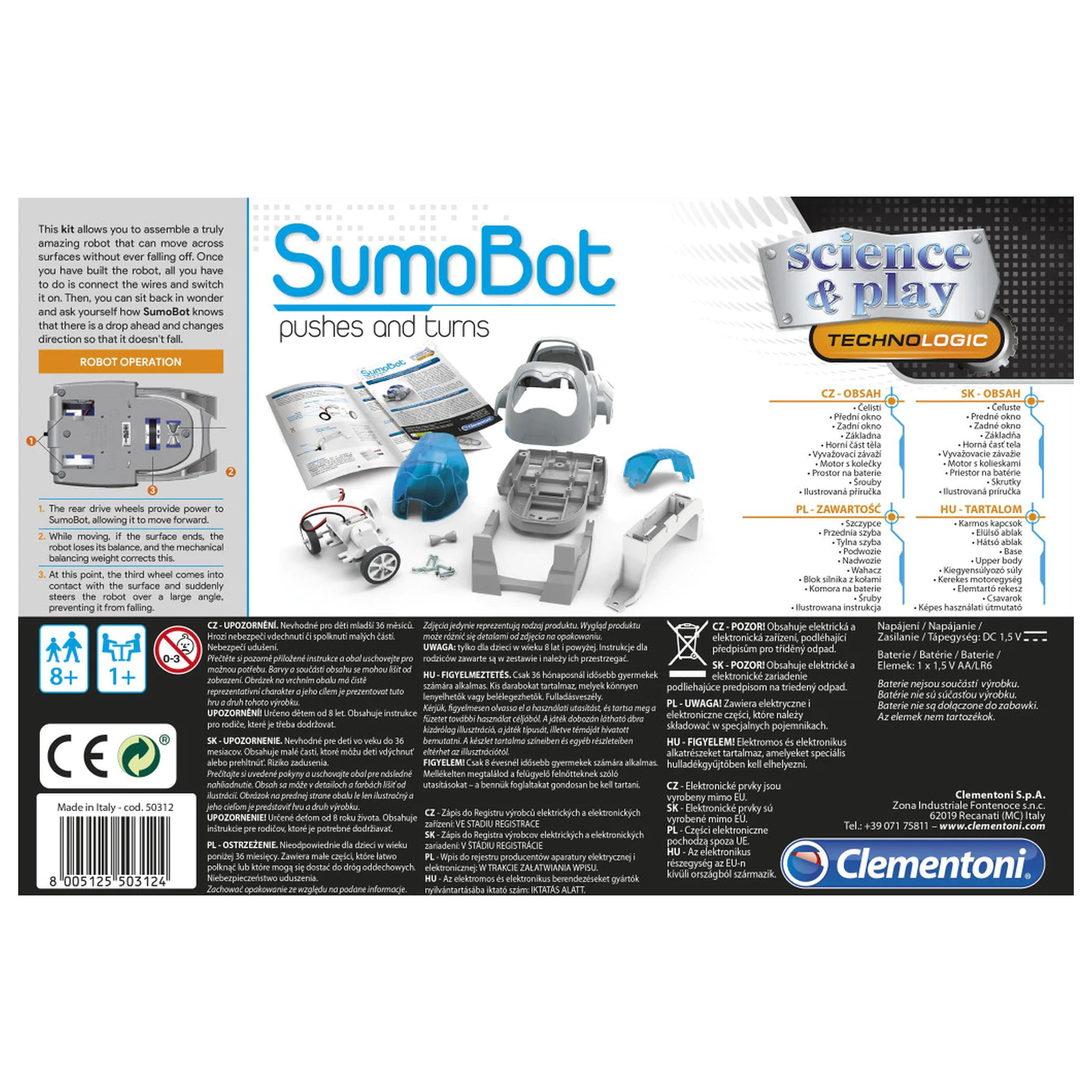 Robotická stavebnica SumoBot produktová fotografia