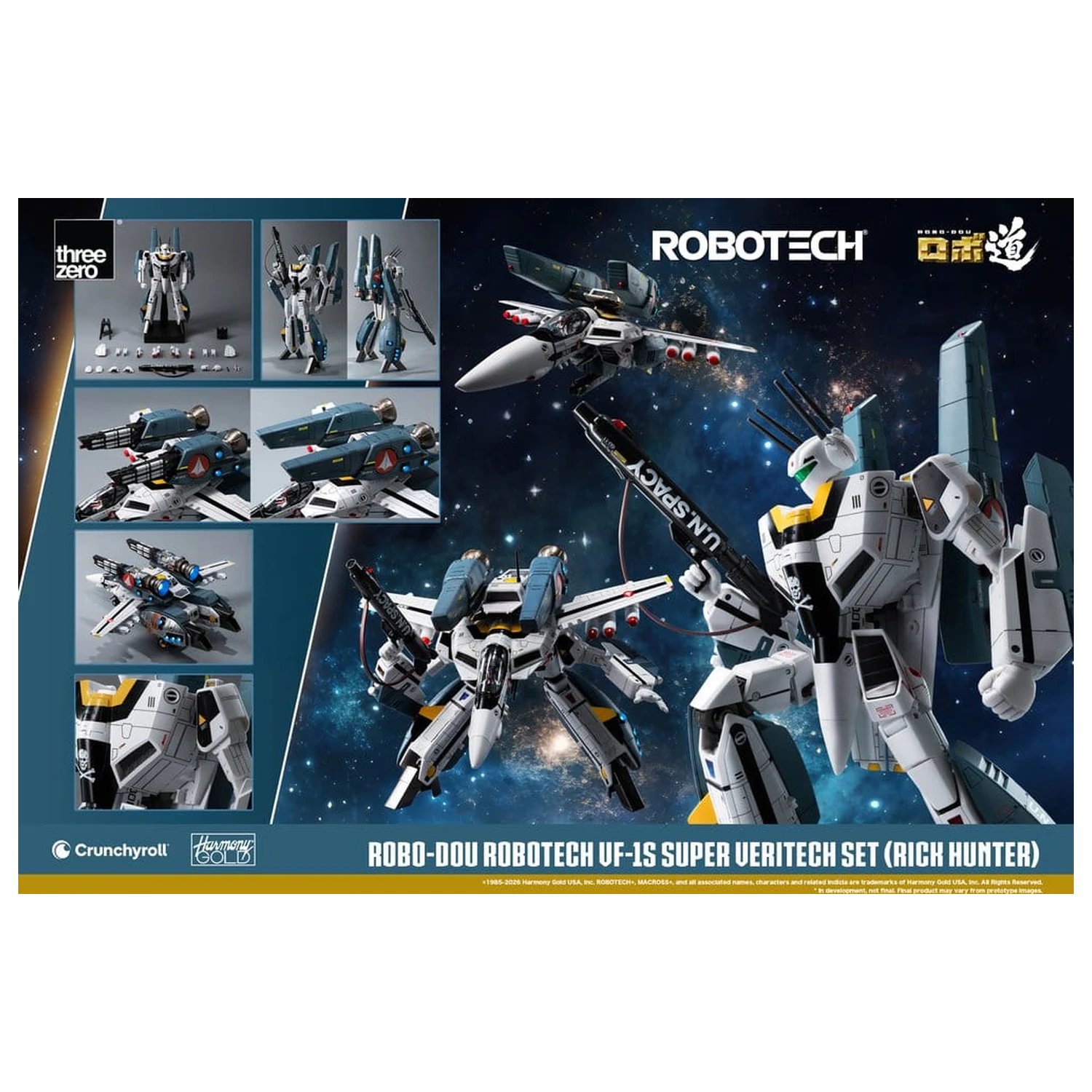Robotech Robo-Dou akčná figúrka VF-1S Super Veritech Set (Rick Hunter) 20 cm produktová fotografia